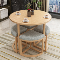 Simple and modern household balcony tea table tea table and chair combination tea set table set one leisure tea table net red