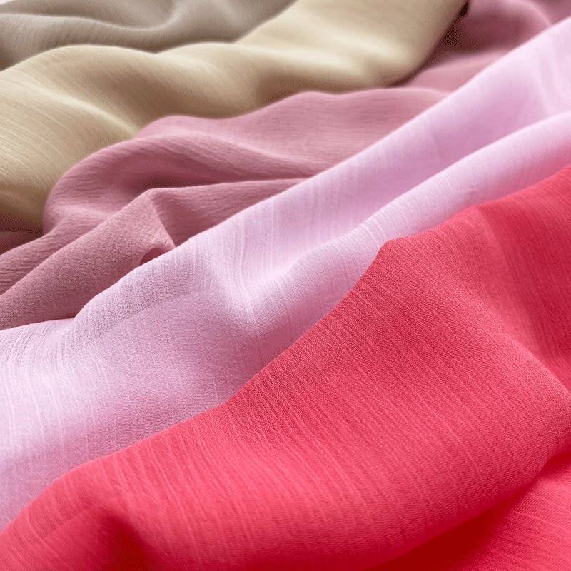 3 meters price summer pure color chiffon breathable fabric Hanfu dress smooth wrinkle fabric ancient costume fashion shirt cloth