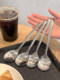High-value stainless steel western food spoon household food spoon light luxury high-end exquisite coffee spoon hammer pattern spoon