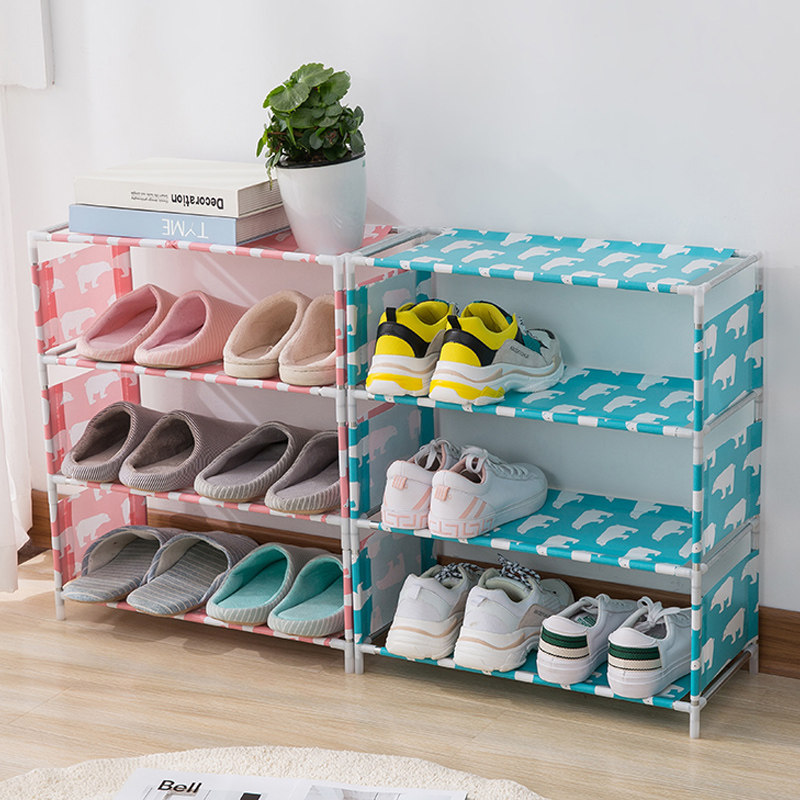 Not too late Simple multi-layer shoe rack Cloth shoe storage rack home multi-function space-saving small shoe rack Shoe cabinet