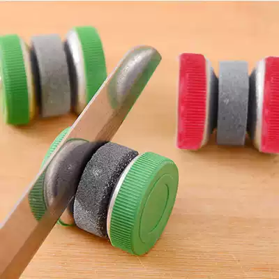 Round knife sharpener creative household goods scissors stick scissors thick fast double-sided kitchen knife Whetstone