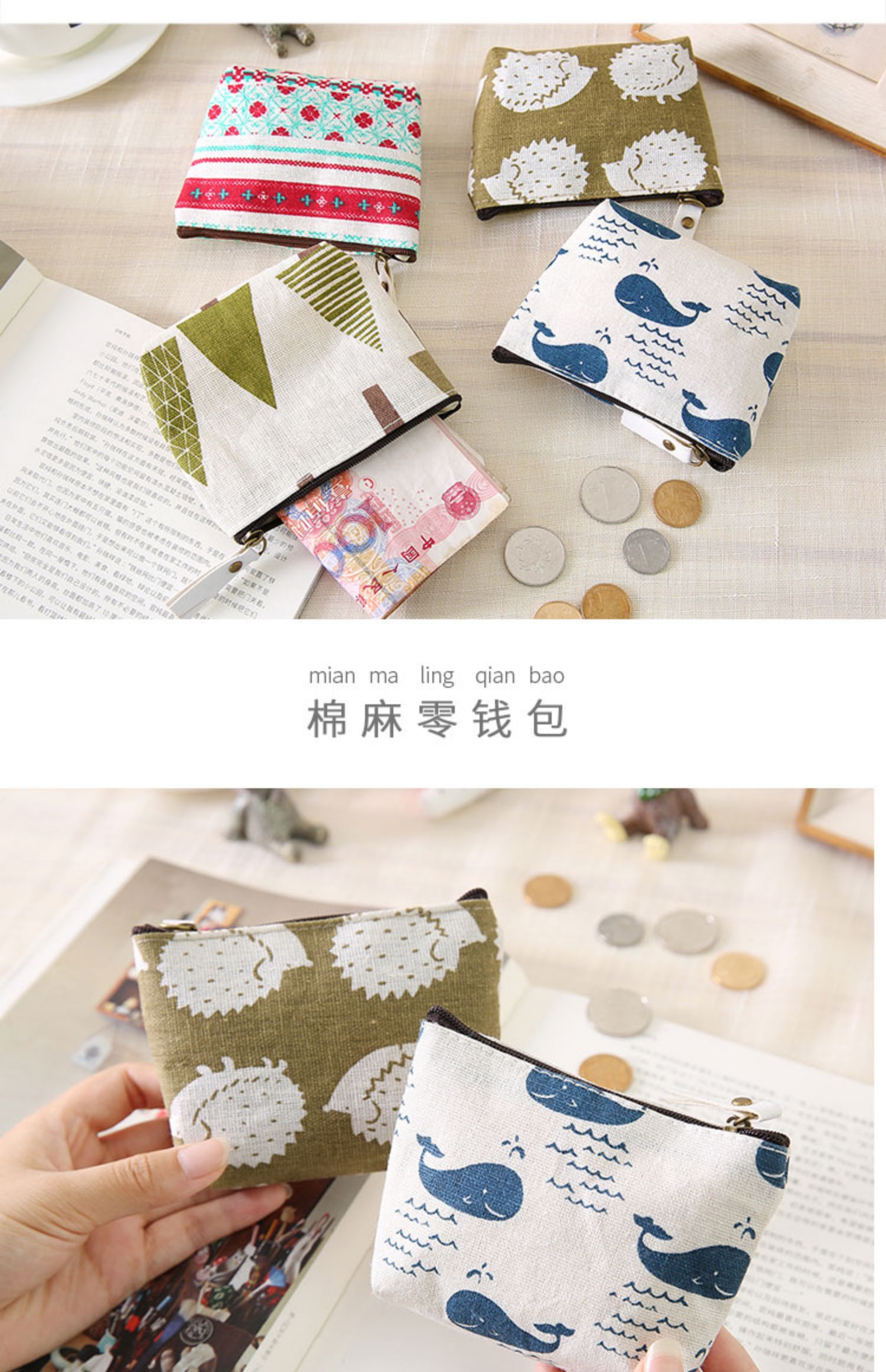 Phiên bản tiếng Hàn của ví đựng tiền xu túi xách nữ mini dây kéo sáng tạo nhỏ tươi khóa túi hoạt hình dễ thương túi vải xu - Ví tiền ví lạnh