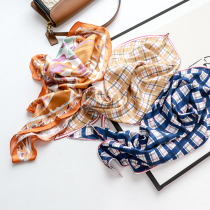 Kuyin Old Testament Simple Joker silk scarf big square scarf fashion printed silk shawl spring scarf