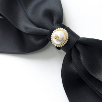 Ku Yin shiny pearl black hair accessories daily with headwear simple atmospheric cute bow hairpin cute