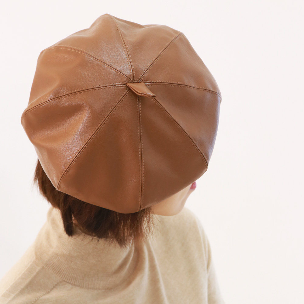Kuyin Xiaoyao biodegradable protein leather octagonal hat beret spring and summer travel handsome and versatile pumpkin hat trend - Taobao