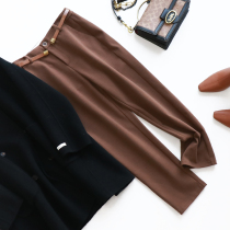 Ku Yinzhi Qiushui out of the street BI prepared retro color high waist thin wearing casual pants micro tapered trousers