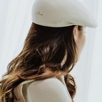 Kuin - landed Mqueen embroidered wool berets Ms. Fall - winter and Fashion Englishman hat