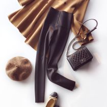 Kumin Germany Bayer puffing derrong X Japan Mitsubishi Vonnel composite warm antibacterial small black pants