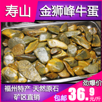 (Sanbaozhai) Fuzhou Shoushan stone original stone Jinshifeng Crow leather cow egg original stone handle ornaments seal seal