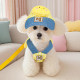 Dog Hat Summer Pet Traction Harness Set Teddy Bichon Small Dog Cat Cute Sun Protection Sun Hat