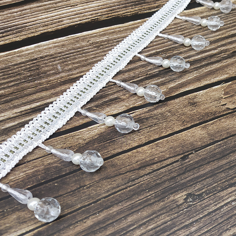 Curtain Lace beads Home Decorative Pendant Crystal Pendant Beads Window Mantle Curtain Head Machined Accessories 0692-LBHT