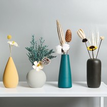 Ceramic Small Flower Bottle Dry Flower Pendulum Piece Living Room Table TV Cabinet Wine Cabinet Hotel Softfitted Home Floral Floral Decorations