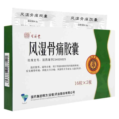 同济堂 风湿骨痛胶囊 0.3g*32粒/盒温经散寒通络止痛用于寒湿闭阻经络所致的痹病腰脊疼痛