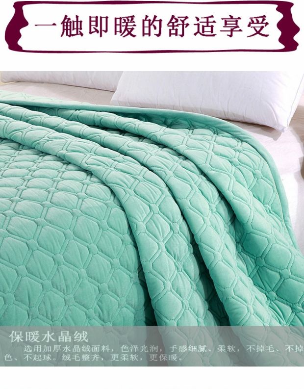 Tinh khiết mới chăn lông cừu mùa đông hô và bông xuống chăn giường đa năng tinh thể dày lên giường bao gồm sang trọng ngắn - Trải giường ga giường
