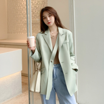 Early Spring Suit Jacket Womens Small Man design sense minority 2021 New Korean version of small suit coat spring and autumn fried Street