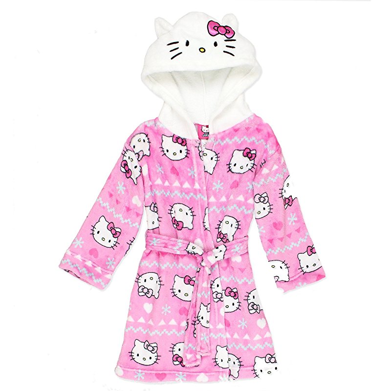 Hello Kitty full version Katie big face Snow flowers CUHK Plush Sleeping Robe Powder