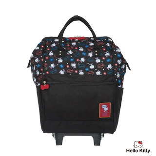 Hello Kitty Katie Fun Tour Large Opening Hand Trolley Duffel Bag Black