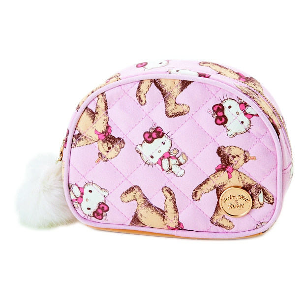 Hello Kitty × Steiff's joint make of a makeup bag