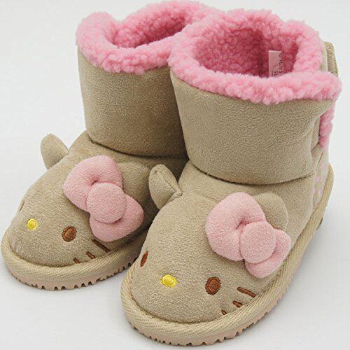 Hello Kitty Japan qualified Katie big face butterfly knot Boys snow boot