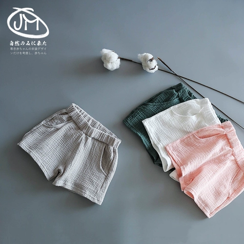 Оригинальные свежие детские летние марлевые шорты, свободный крой