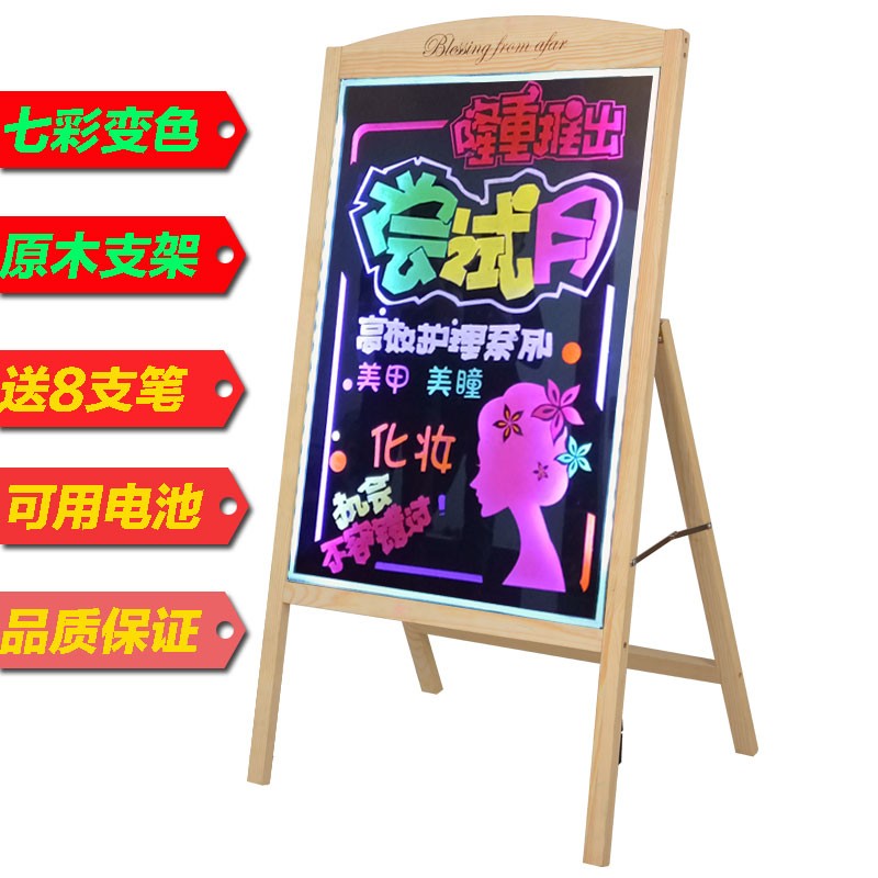 New Colorful LED Electronic Fluorescent Board Log Display Stand Luxury Billboard Handwritten Luminous Blackboard Advertising Board