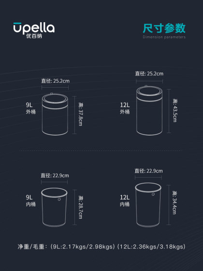 优百纳轻奢智能自动感应垃圾桶家用不锈钢客厅厨房卫生间卧室