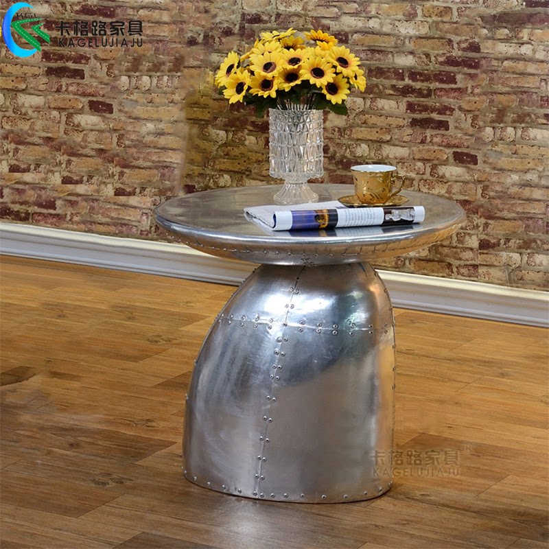 Bar industrial style mushroom coffee table shaped metal stainless steel sofa small side table creative coffee table small table corner table