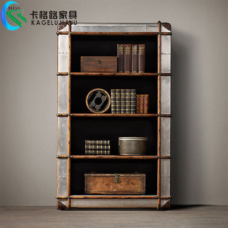 American loft industrial wind aluminum leather furniture riveting creative retro personality store display cabinet locker bedroom