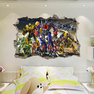 Cartoon optimus prime waterproof sticker children's room decorative painting