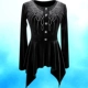 AA6D099 Diamond с длинным рукавом топ -black