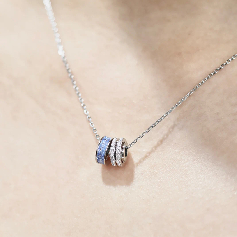 Swarovski Connexus Blue Circle Ring with Pavé Transfer Beads Love Is by Your Side Necklace for Women 5690042 Swarovski Connexus Blue Circle Ring with Pavé Transfer Beads Love Is by Your Side Necklace for Women 5690042