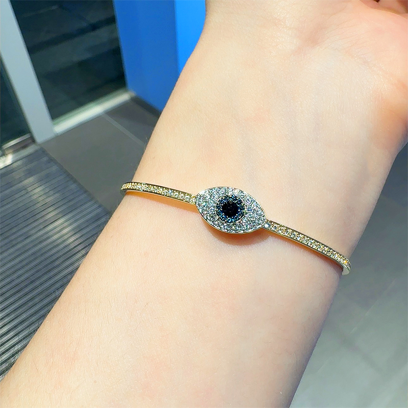 Swarovski Symbolica Gold-Plated Guardian Eye Devil's Eye Bracelet for Women 5692171