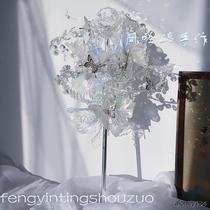 Bride wedding acrylic scepter hand bouquet diy material package bride wedding handmade queen crystal wedding
