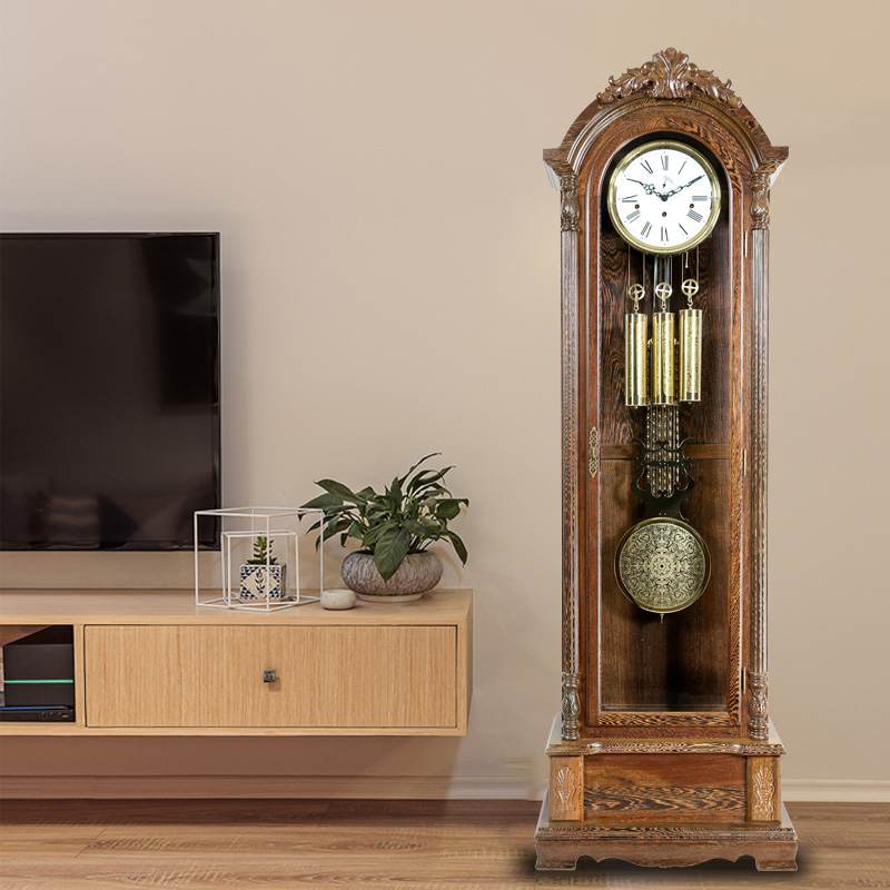 North Star Modern Chicken Wings Wood Landing Bell Living Room Decoration Newspaper When the Eurostyle Floor Clock Creative Office Home Clock