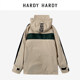 HARDYHARDY2022 Autumn Trendy Brand Loose Contrast Color Drawstring Velcro Hooded Jacket Men and Women's Jacket