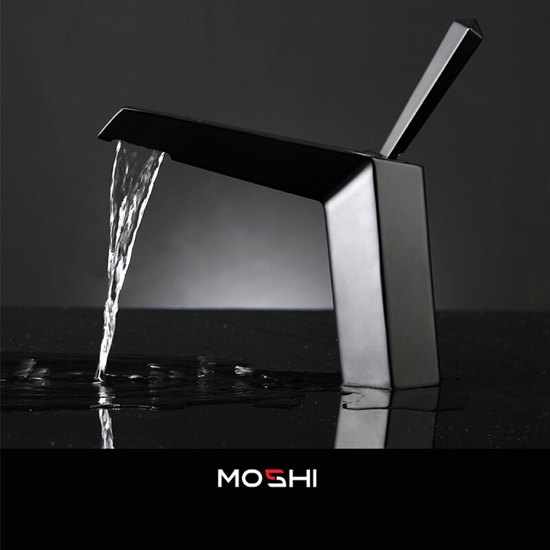 Lion Nordic Diamond Basin Tap Cold and Hot All-copper ING Trend Black Simple Tap Wash Balcony