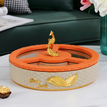 Dry Fruit Pan Light Extravaganza with cover Home Creative minimalist melon Melon Seeds Snack containing plate Living Room Tea Table Candy Box