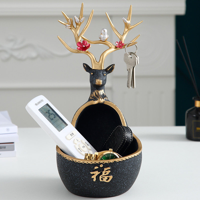 Home Creative Elk Deer Key Containing Swing room Hotel Xuanguan tea table containing modern minimalist decorations