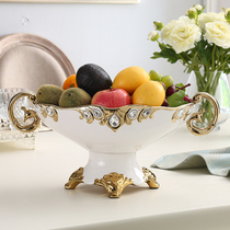 Ceramic Peacock three-layer fruit plate creative living room European snack plate multi-layer candy plate dried fruit plate snack plate