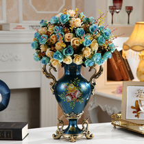 European creative binaural vase home living room coffee table TV cabinet porch ornaments dried flower arrangement decoration