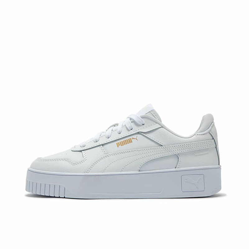Puma Artificial Leather Comfortable and Stylish Wear-Resistant Low-Top Sneakers Women's White 389390-01 Shoes