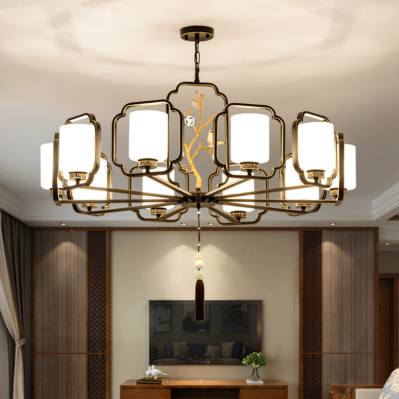 Living room chandelights China Wind atmosphere Home modern minimalist Villa Duplex hall Dining Hall Light New Chinese Chandelia