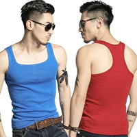 Áo cổ lọ hình chữ I nam mùa hè tập thể dục thấm mồ hôi cotton áo sơ mi bó sát phiên bản Hàn Quốc của áo vest thể thao tự luyện co giãn ao ba lo