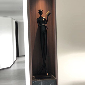 Decoration living room reader floor sculpture