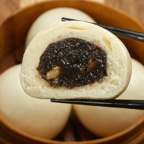 (Tank Duck Dog red bean bag 400G 10) quick-frozen red bean buns bean paste stuffed cooked food convenient breakfast