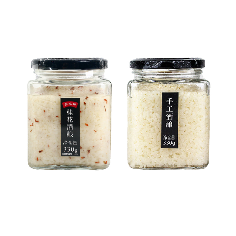Cylinder duck and dog wine brewed 330g handmade sweet-scented osmanthus mash soup ice powder pure grain glutinous rice sweet wine stuffed confinement rice wine milk