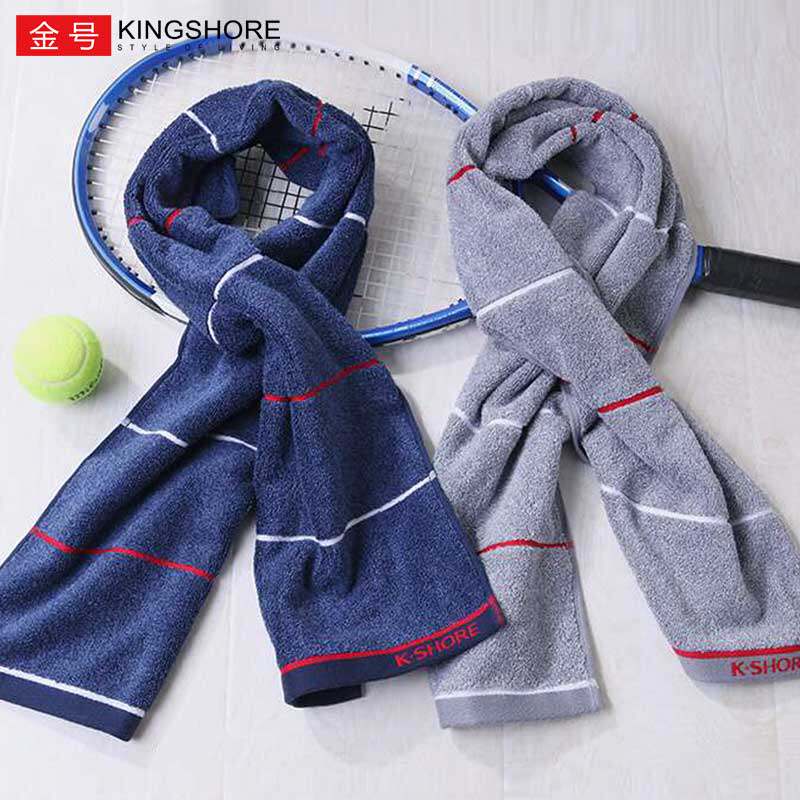 Gold pure cotton thickened lengthened sports towel Sweat-absorbing quick-drying gym yoga running sweat-wiping bath towel