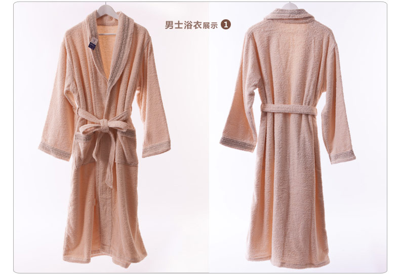 Vàng số Authentic bông áo choàng tắm áo choàng tắm thêu nam và nữ để tăng dày khăn tắm thấm tracksuit trưa phá vỡ miễn phí vận chuyển - Khăn tắm / áo choàng tắm khăn tắm xô