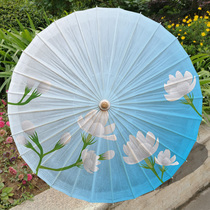 (Jasmine) Classical oil paper umbrella female antique rain sunscreen practical dance traditional decorative props Hanfu umbrella