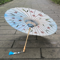 Antique oil paper umbrella rain sunscreen female ancient style traditional ceiling pure handmade decoration props performance dance long handle umbrella